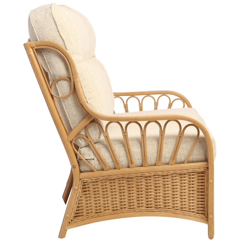 Desser Furniture Vale 3 Seater Light Oak Athena Plain Sofa Image 4