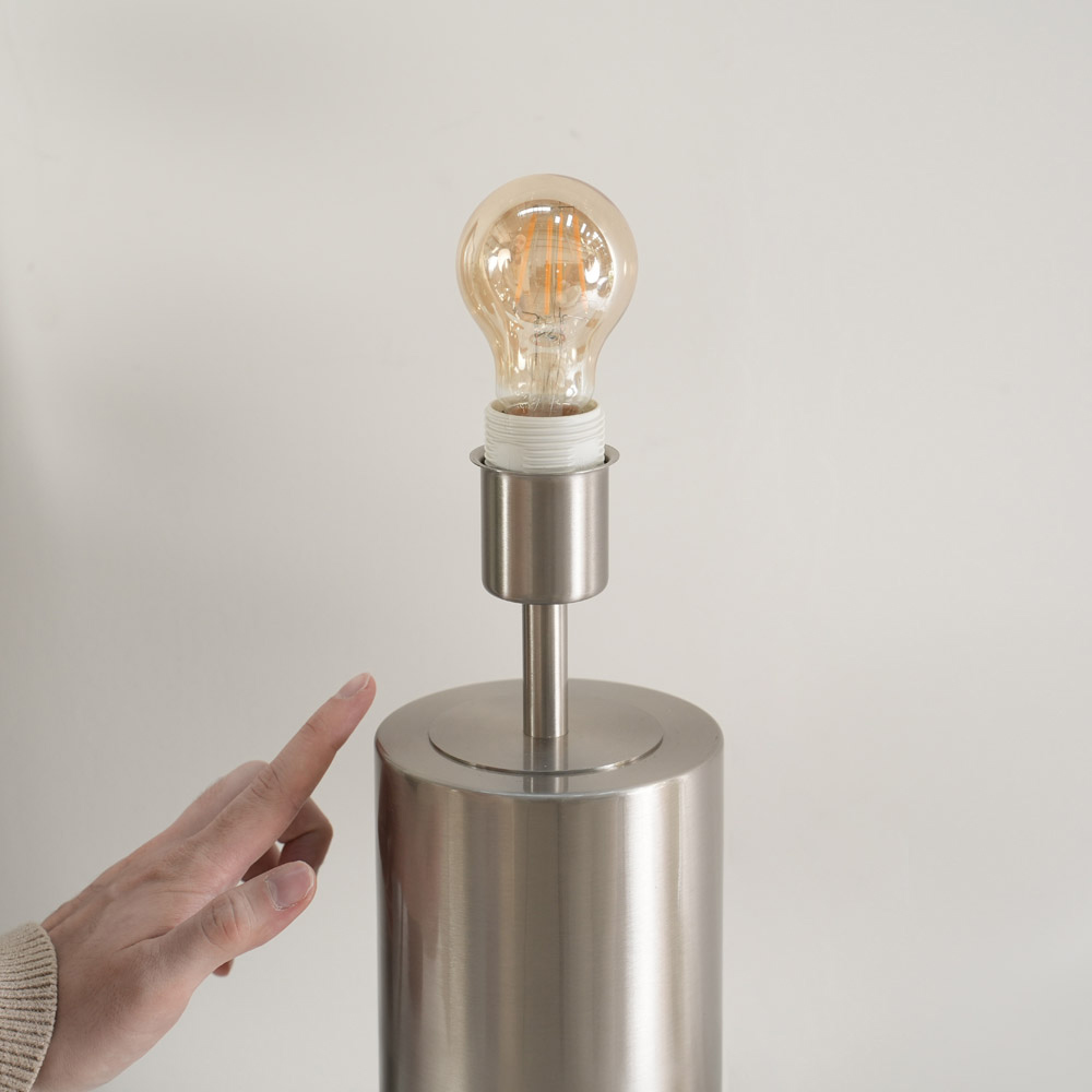 ValueLights Lexy Chrome Touch Table Lamp Base Image 4