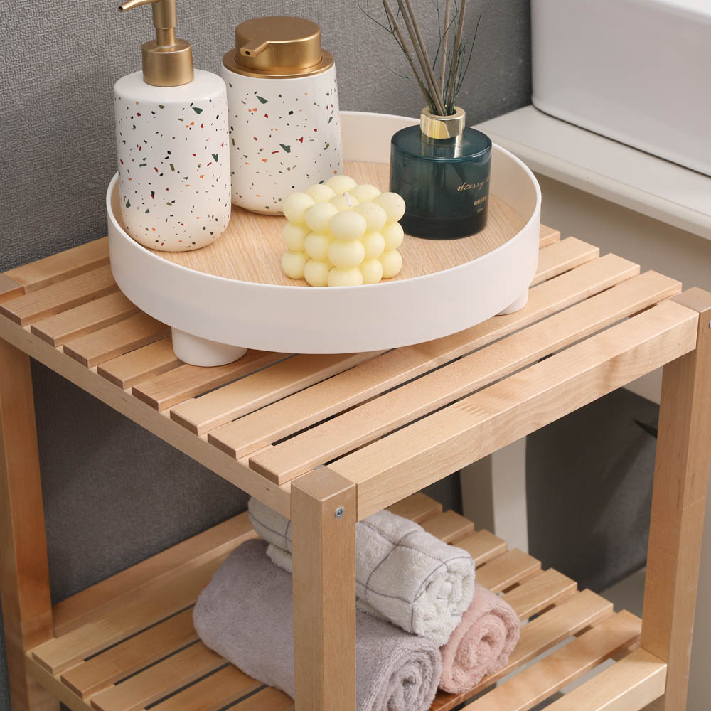 FurnitureHMD 2 Shelf Natural Birch Wood Bookcase Image 5