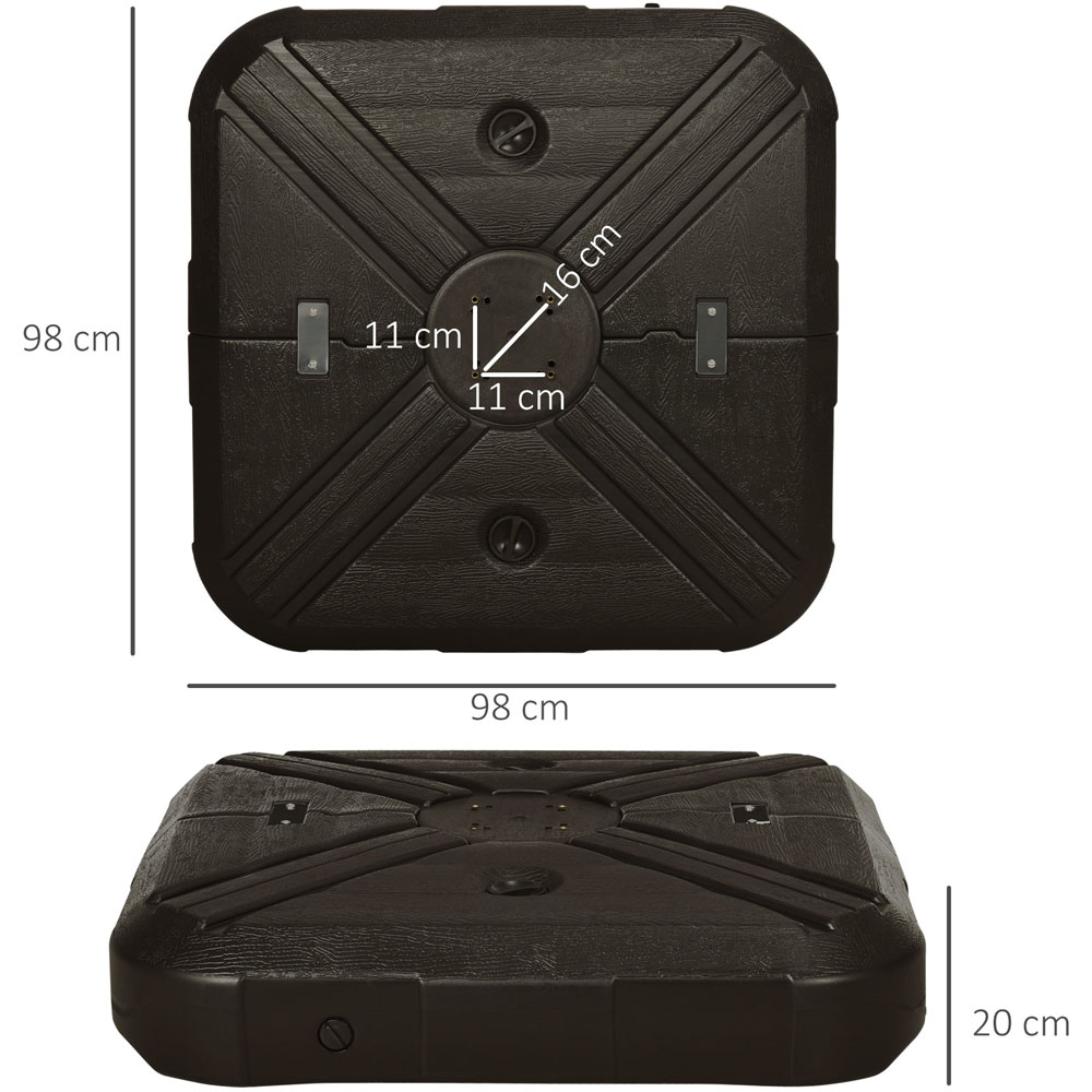 Outsunny Umbrella Base Set Brown Image 5