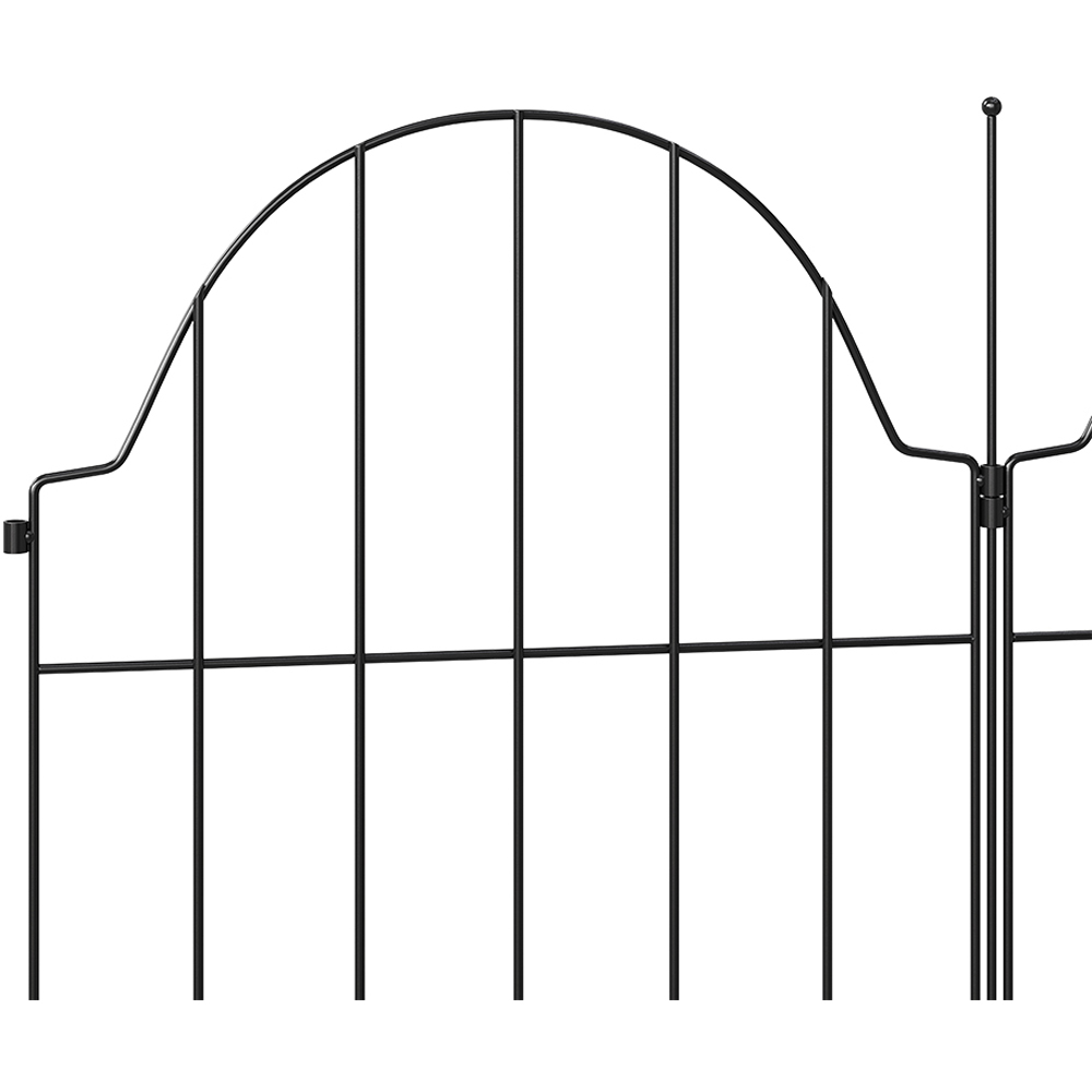 Living and Home 10 Piece Arch Top Metal Garden Fence Image 6