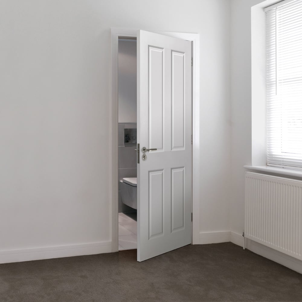 JB Kind Canterbury Smooth White Primed FD30 Internal Door 1981 x 762mm Image 2