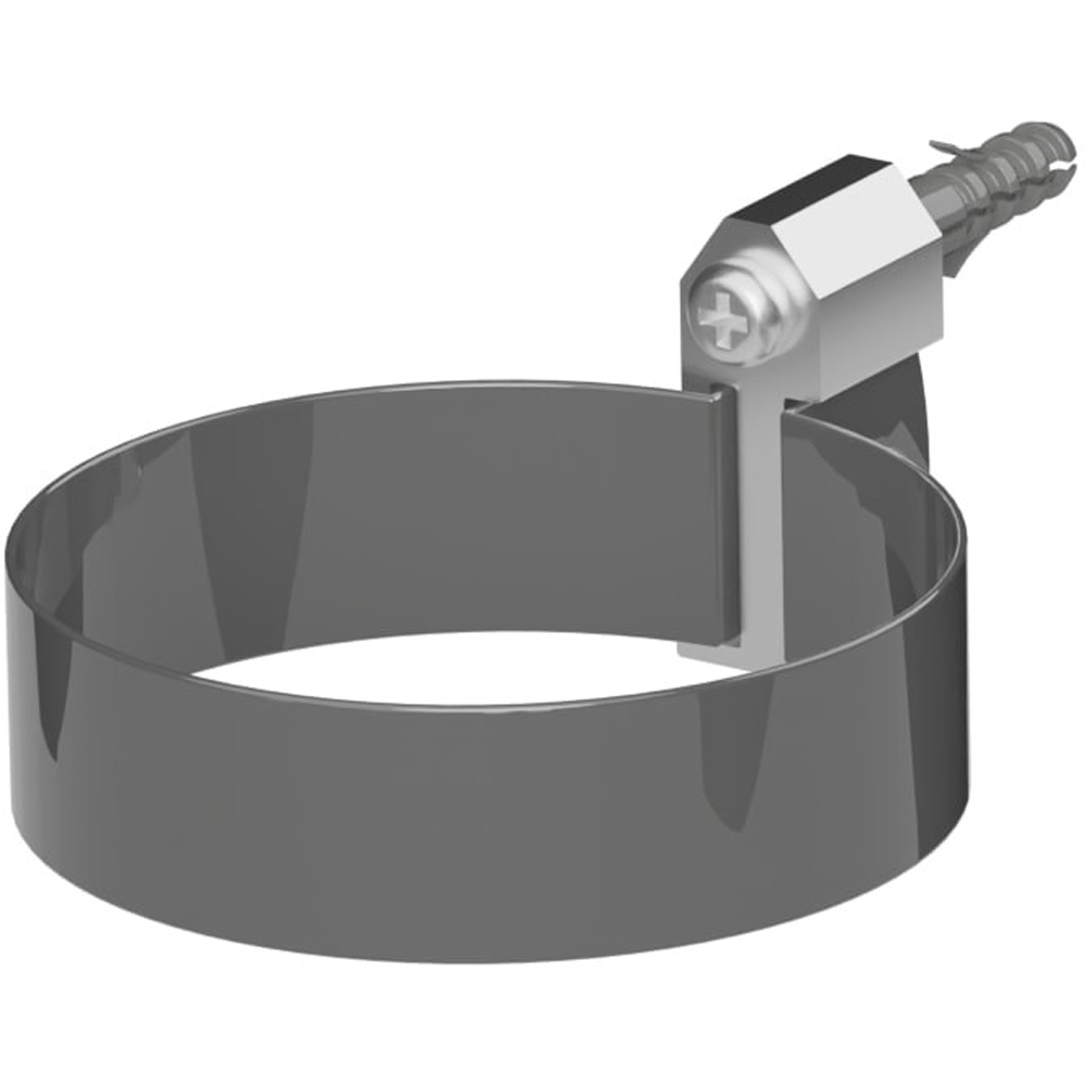 Galeco Round PVC Socket Downpipe Kit Graphite Grey 100mm Image 3