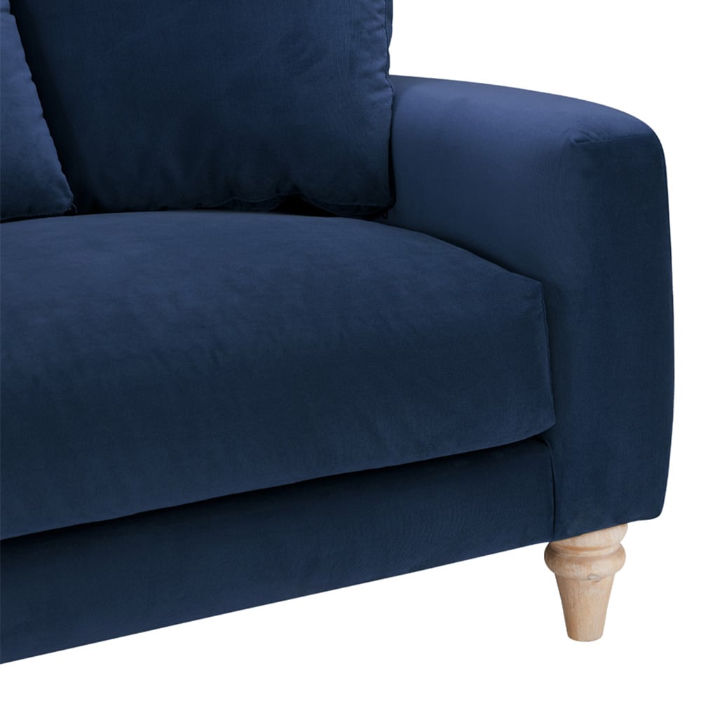 Home Detail Covent 2 Seater Navy Blue Velvet Sofa Image 8