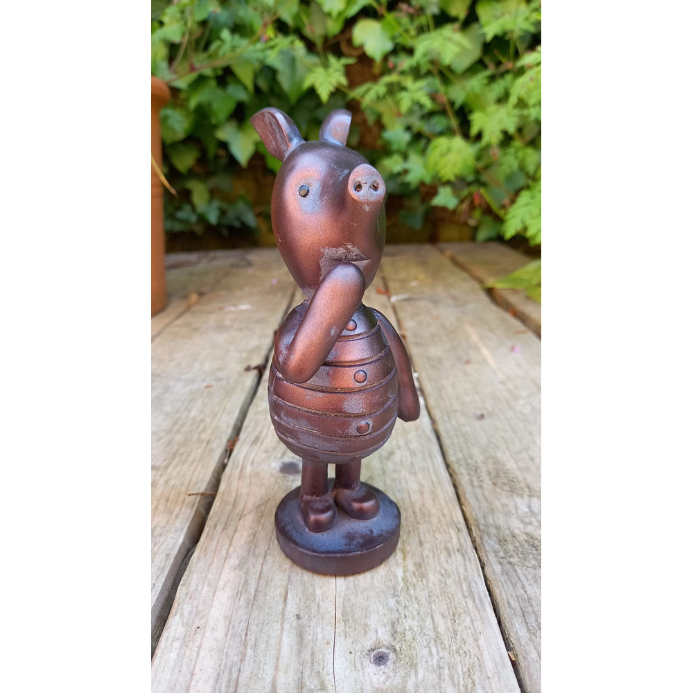 Inspirational Gifting Piglet Polystone Resin Garden Ornament Image 3
