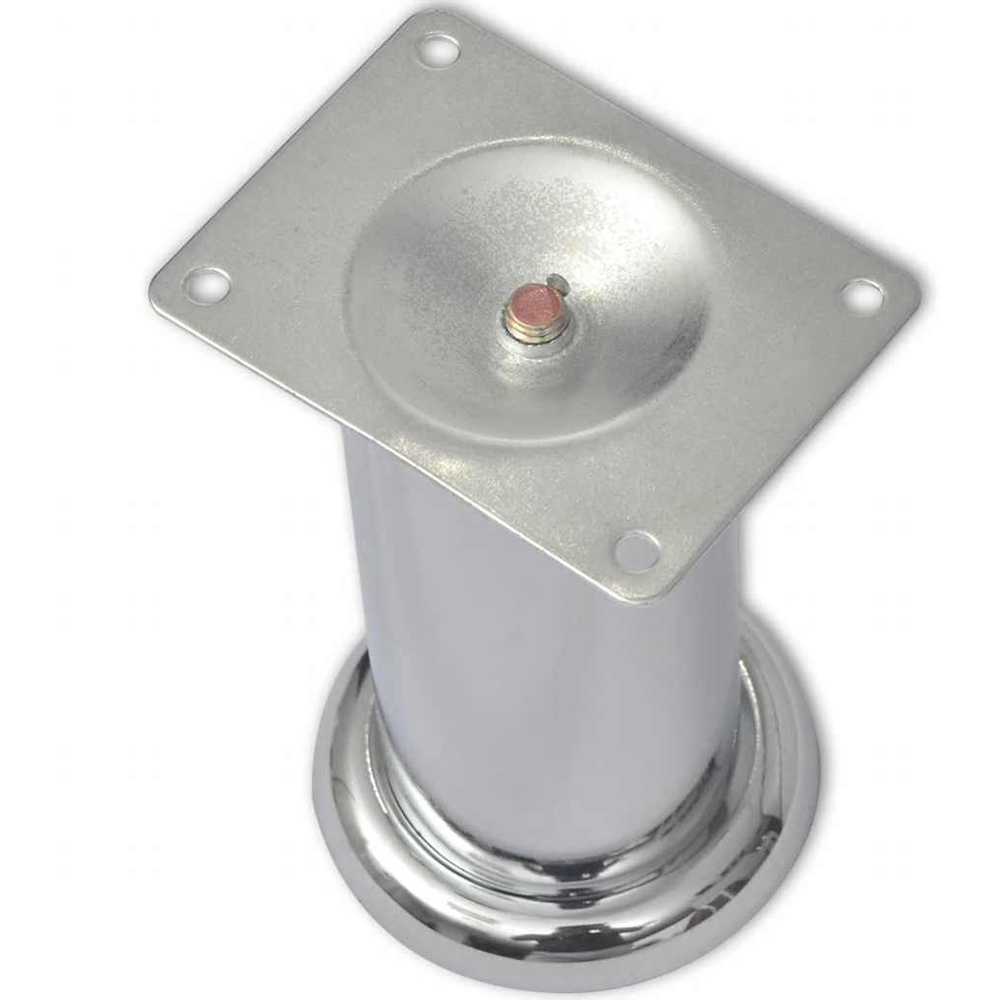 Wallplus Chrome Iron Round Sofa Leg 120mm 4 Pack Image 2