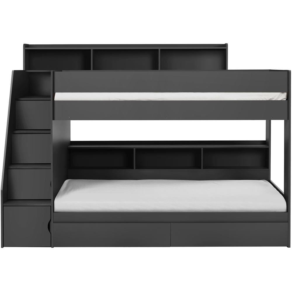 Julian Bowen Camelot Anthracite Bunk Bed with Staircase Image 3