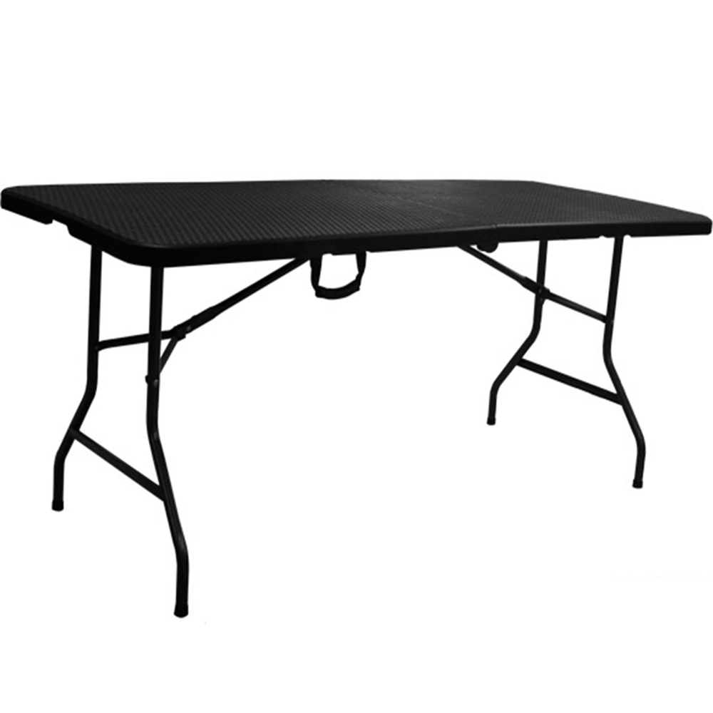 Gr8 Garden Rattan Effect Heavy Duty Folding Table 6ft Image 1