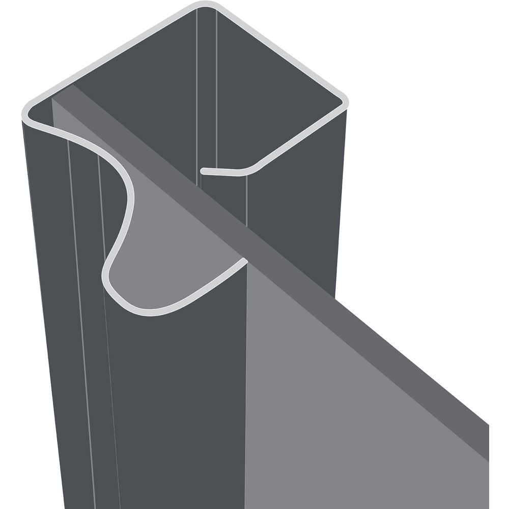 Spacepro Single Panel Silver Frame Artic White Glass Sliding Door 2220 x 762mm Image 3