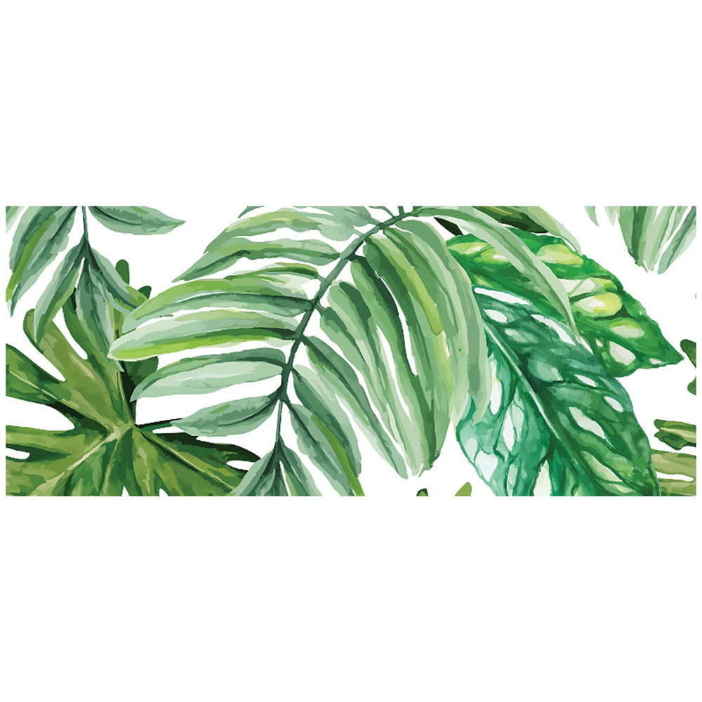 Warren Reed Designer Exotic Rainforest Leaves Glass Bathroom Splashback 25 x 60cm Image 2