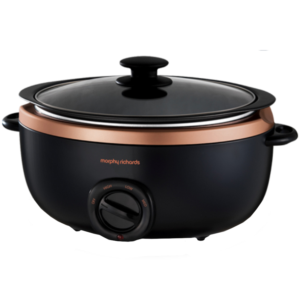 Morphy Richards 638207 Sear and Stew Black and Rose Gold 6.5L Slow Cooker Image 1