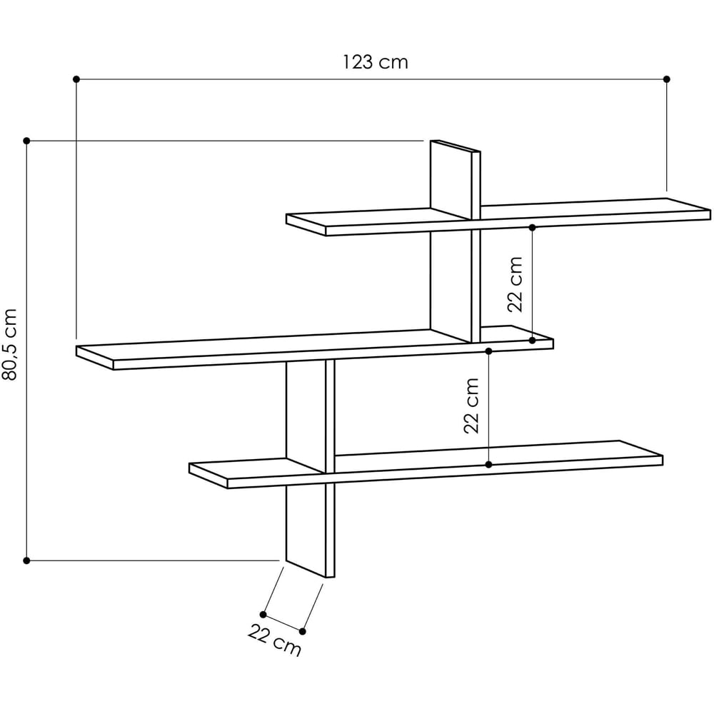 Decortie Leo White Modern Floating Shelf Image 5