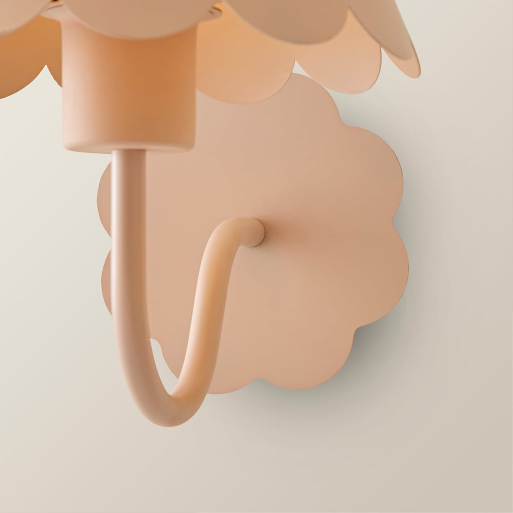 ValueLights Hallie Pink Scallop Rechargeable Wall Light 2 Pack Image 5