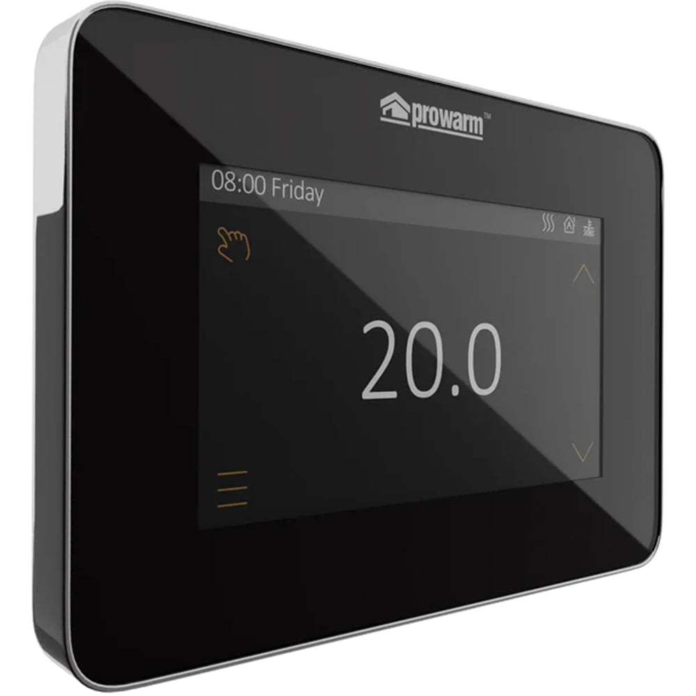 ProWarm ProTouch Black Electric Touchscreen Thermostat V2 Image