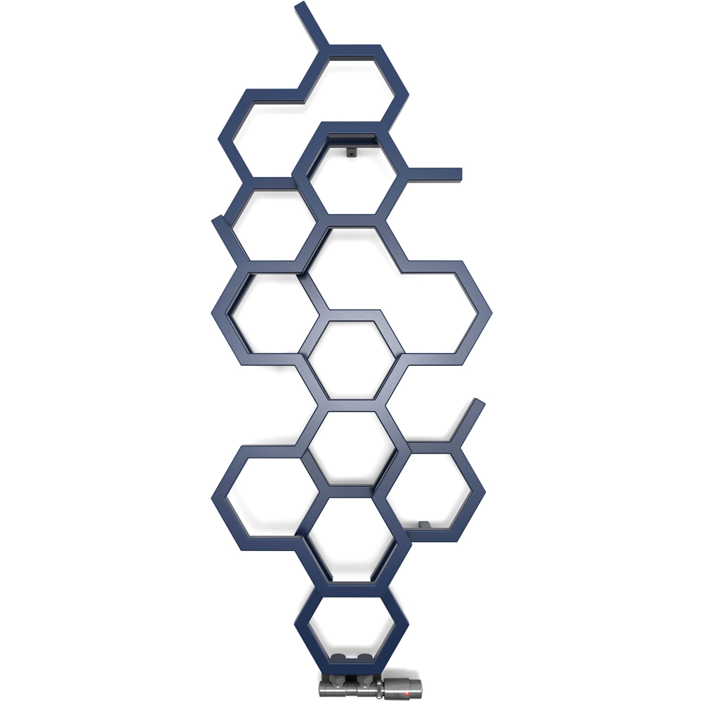 Terma Hex 1180 BTU Denim Radiator 1220 x 486mm Image 2