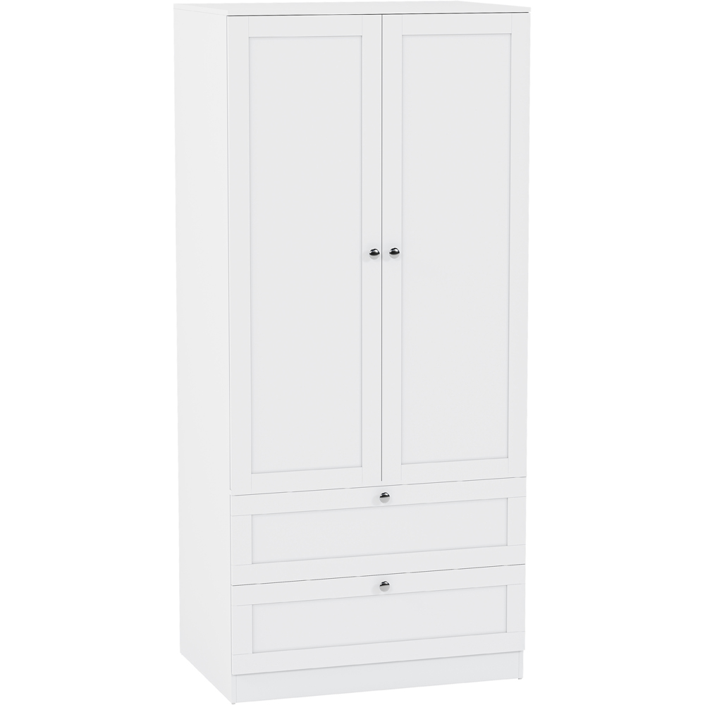 VIDA DESIGNS Altino 2 Door 2 Drawer White Shaker-Style Wardrobe Image 2