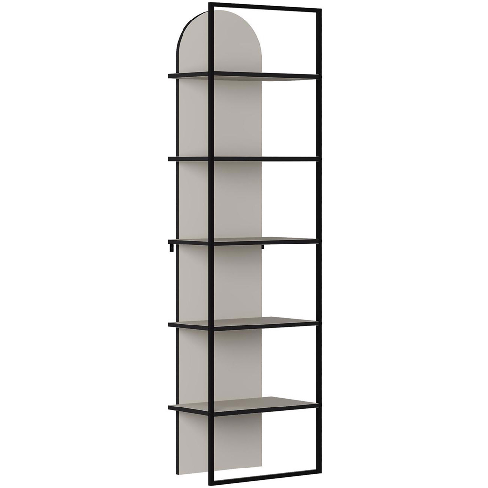 FWStyle Archy 5 Shelf Sandstone Two Tone Bookcase Image 2