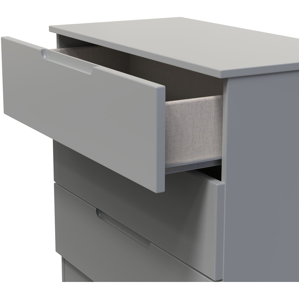 Crowndale Milan 3 Drawer Dusk Grey Chest of Drawers Ready Assembled Image 6