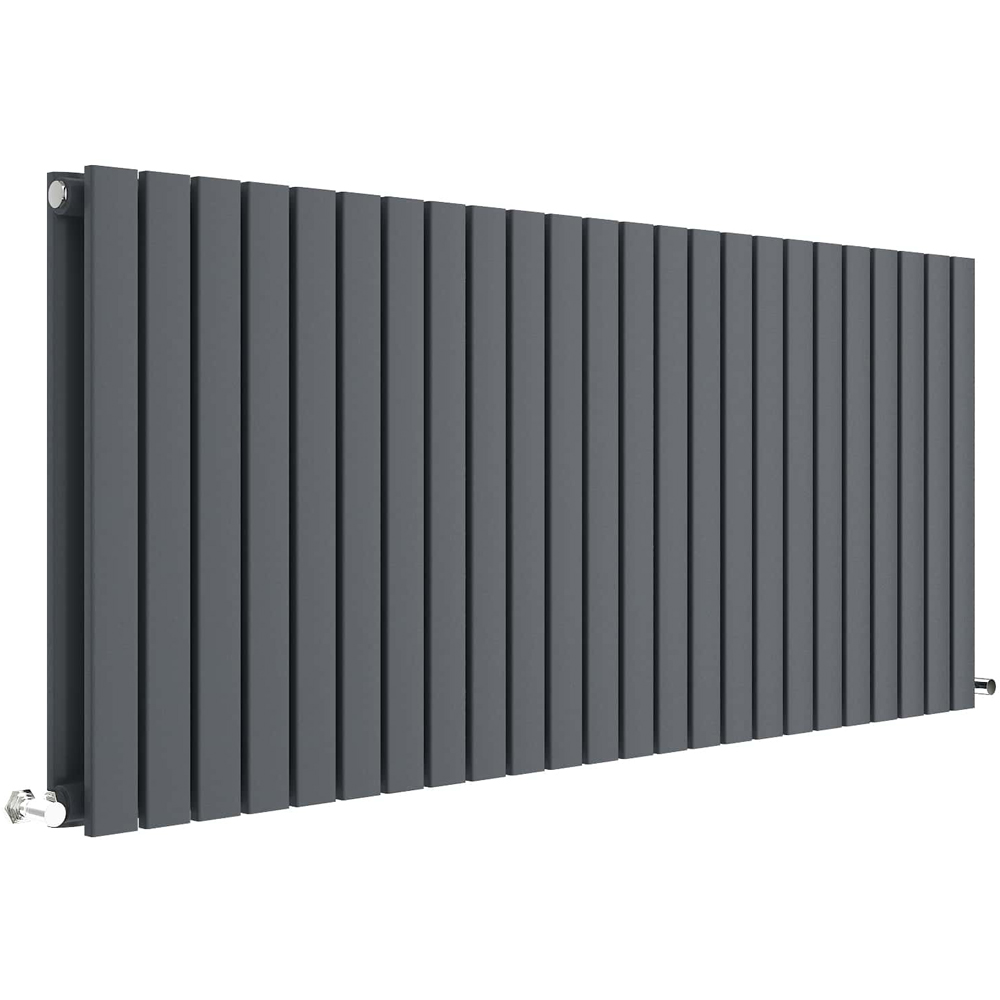 nuie Sloane Horizontal Anthracite Double Panel Radiator 600 x 1398mm Image 1