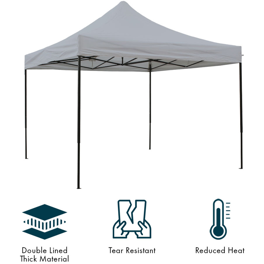 Jack Stonehouse 2 x 2m Light Grey Pop Up Gazebo Image 8