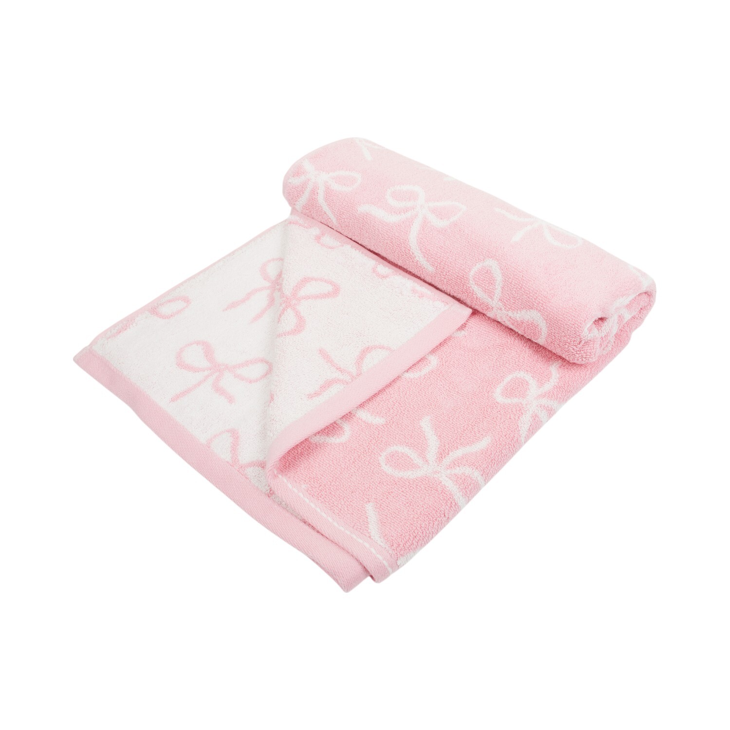 Bow Cotton Towel Pink Hand Towel Image 4