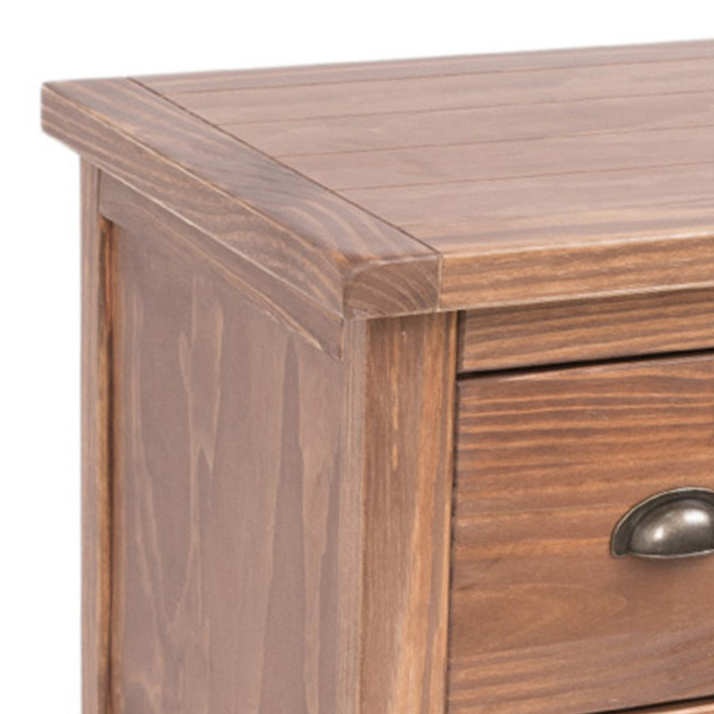 Cabinet Bits Tirolo 4 Drawer Light Brown Brass Cup Handle Chest of Drawers Image 6