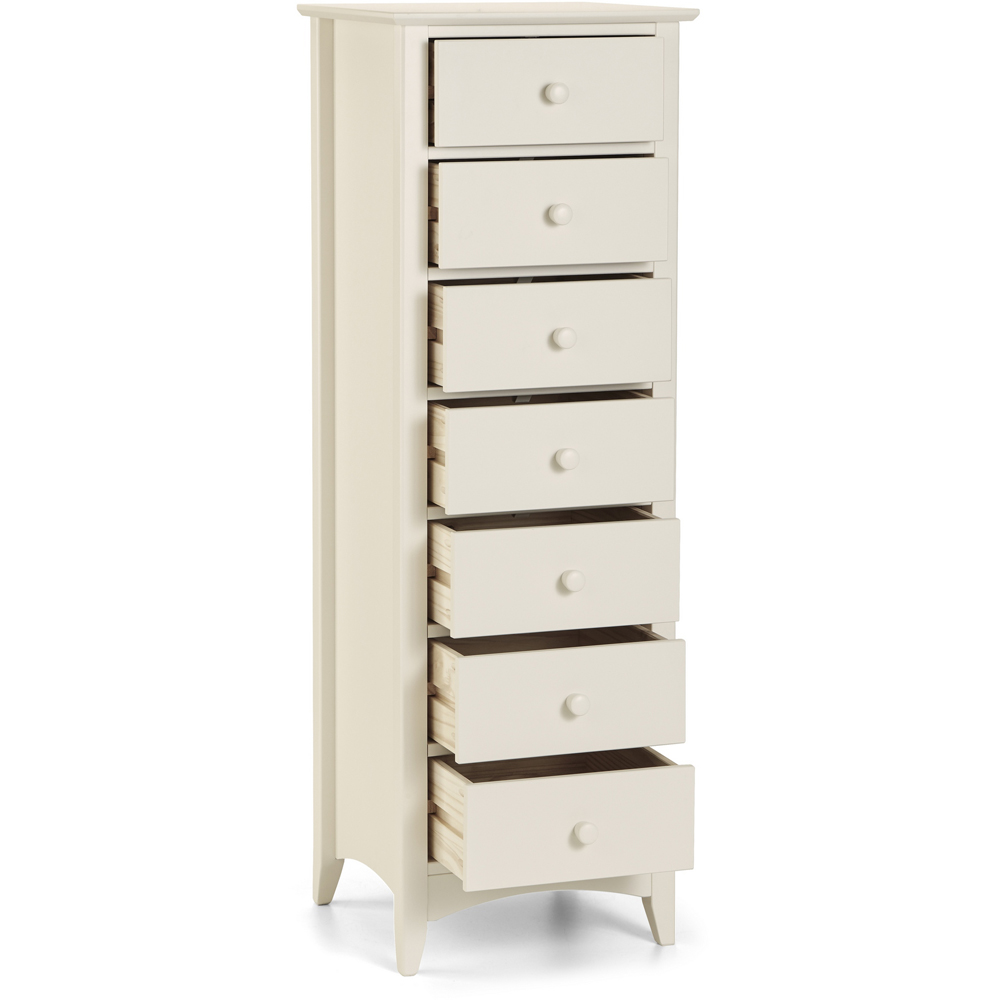 Julian Bowen Cameo 7 Drawer Solid Pine Narrow Chest of Drawers Image 3