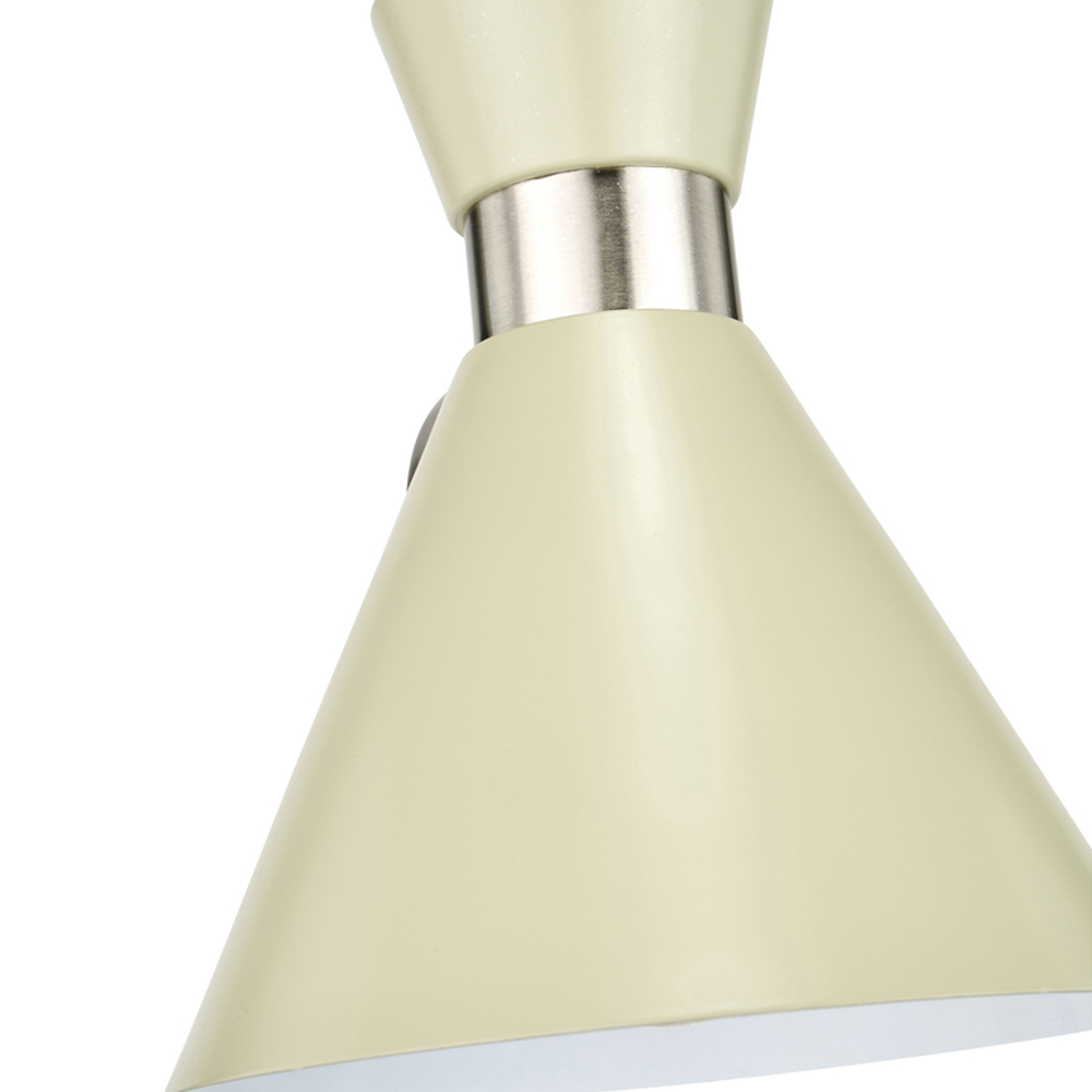 Pacific Lifestyle Benedict Sage Green and Brushed Silver Metal Table Lamp Image 3