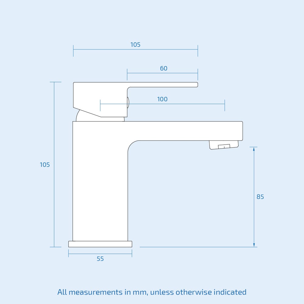 Nes Home Kento Chrome Cloakroom Basin Mono and Bath Filler with Mixer Tap Set Image 3
