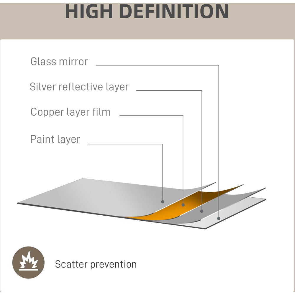 Portland Gold Tone Window Style Hanging Vanity Mirror 110 x 50cm Image 8