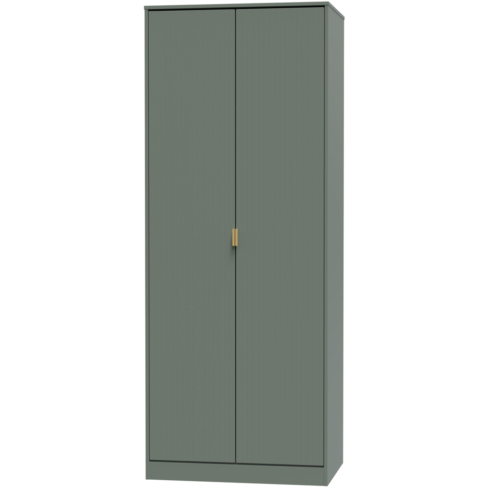 Crowndale 2 Door Reed Green Wardrobe Ready Assembled Image 2