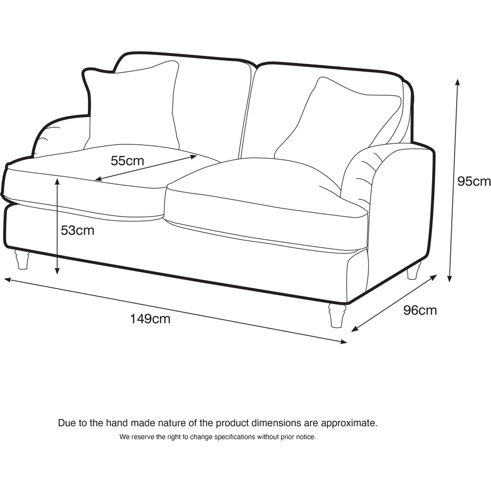 The Vienna 2 Seater Charcoal Sofa Image 8