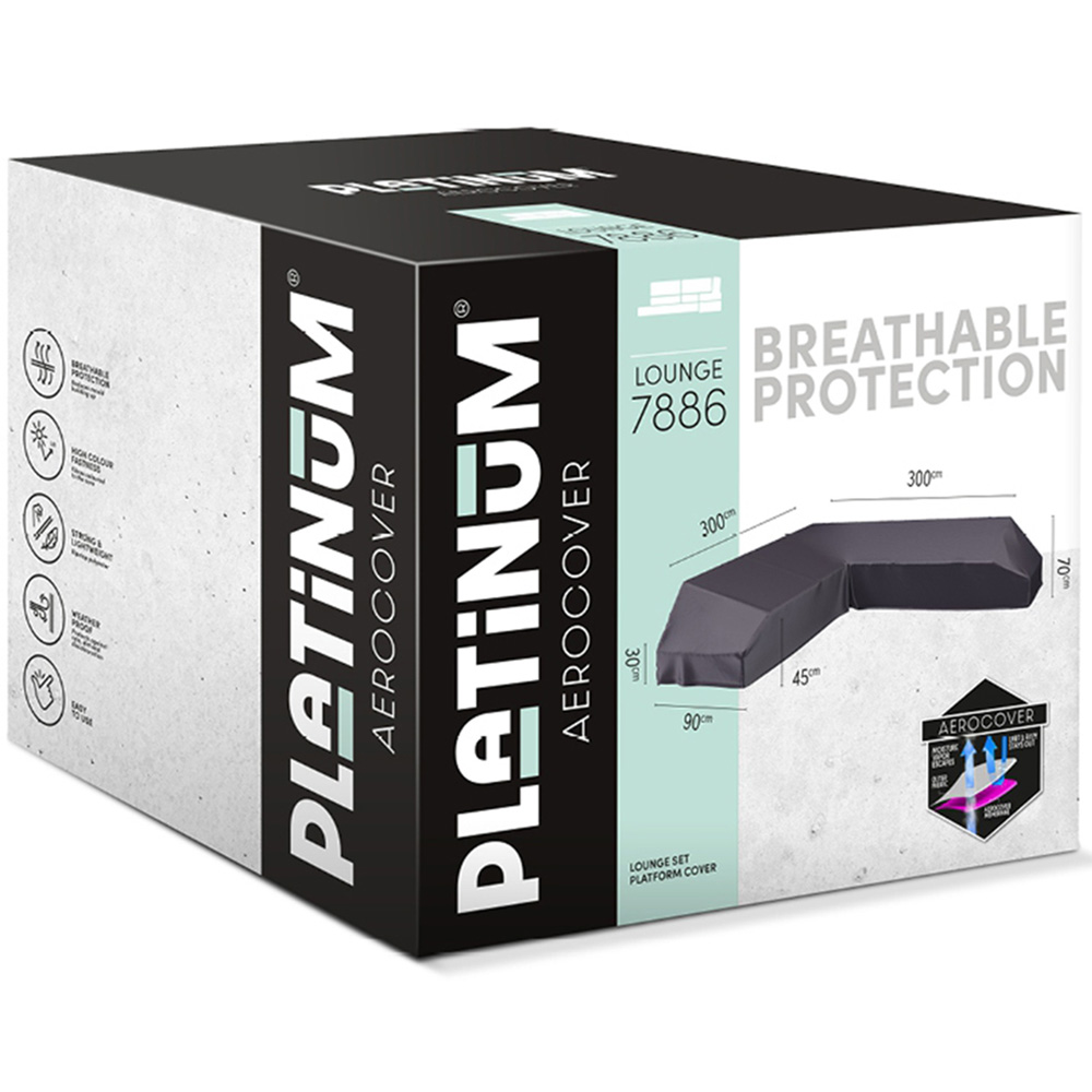 Platinum AeroCover Breathable L Shaped Outdoor Sofa Platform Cover 70 x 300cm Image 2