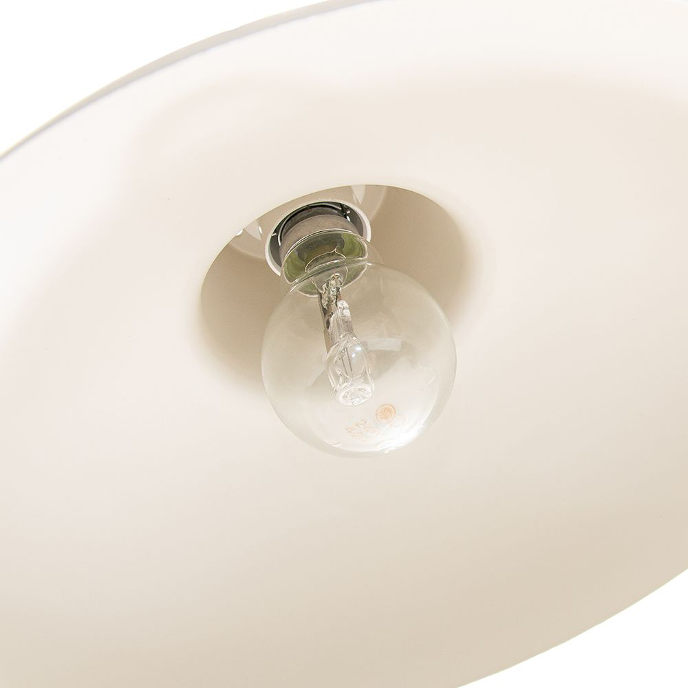 Happy Homewares Matt Cream Curved Metal Industrial Retro Designed Pendant Shade Image 4