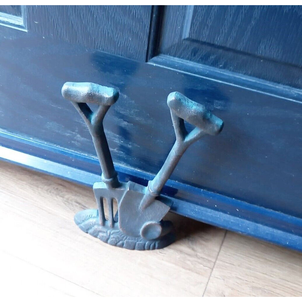 Inspirational Gifting Spade and Fork Cast Iron Decorative Doorstop Image 4