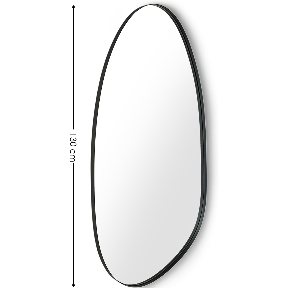 Julian Bowen Rushmore Black Metal Organic Asymmetrical Shaped Wall Mirror 130 x 58cm Image 7