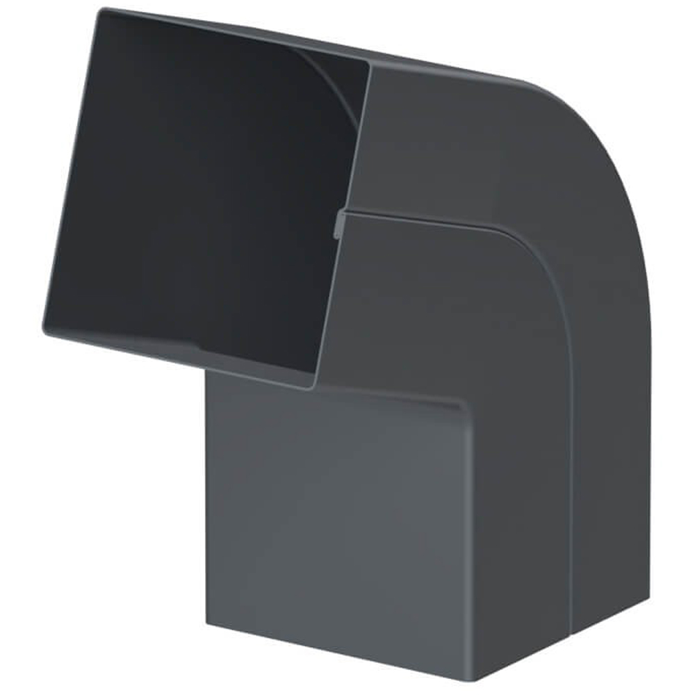 Galeco Square Steel Offset Downpipe Kit Grey 80mm Image 5