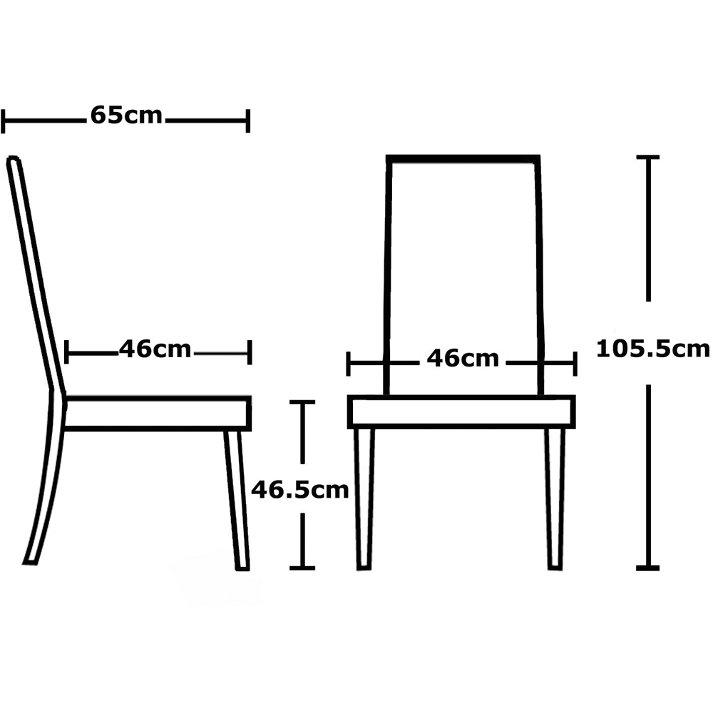 Brown Set of 2 Tufted High Back Fabric Dining Chair Image 6