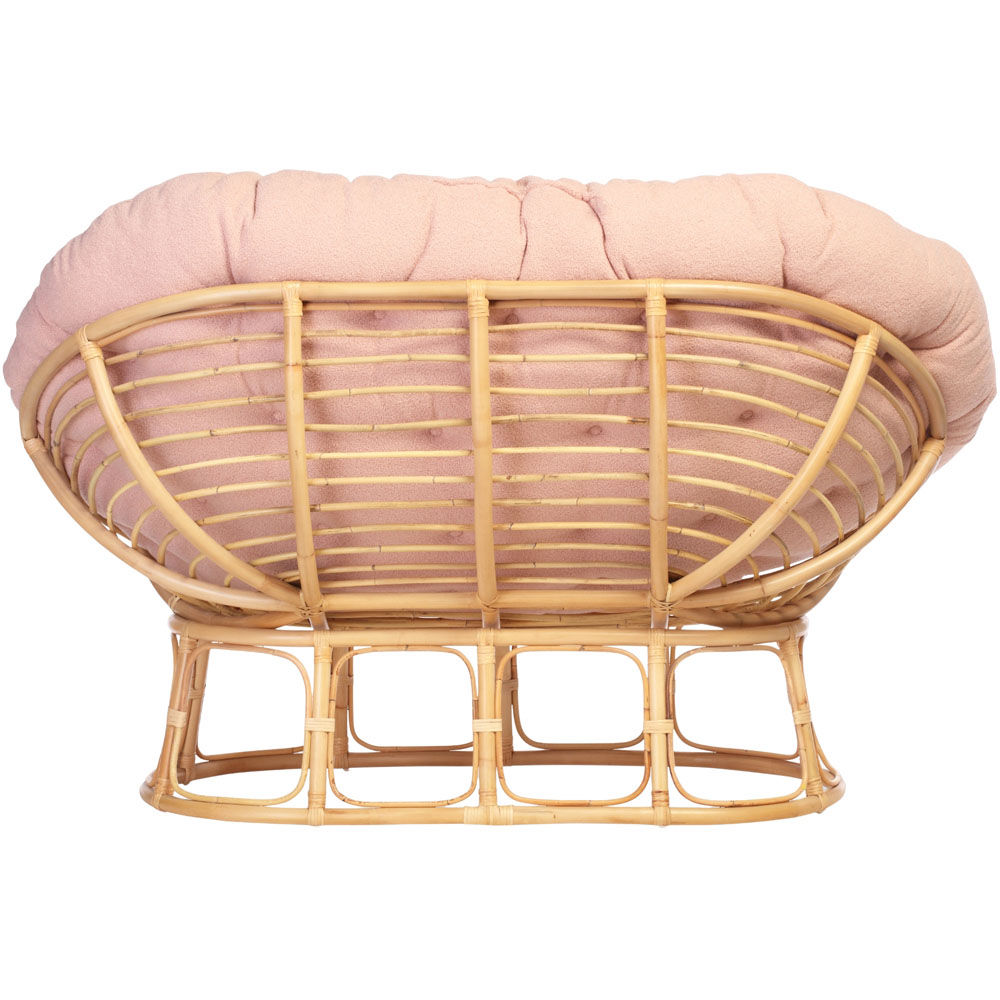 Desser Furniture Papasan 2 Seater Pink and Natural Sofa Image 5