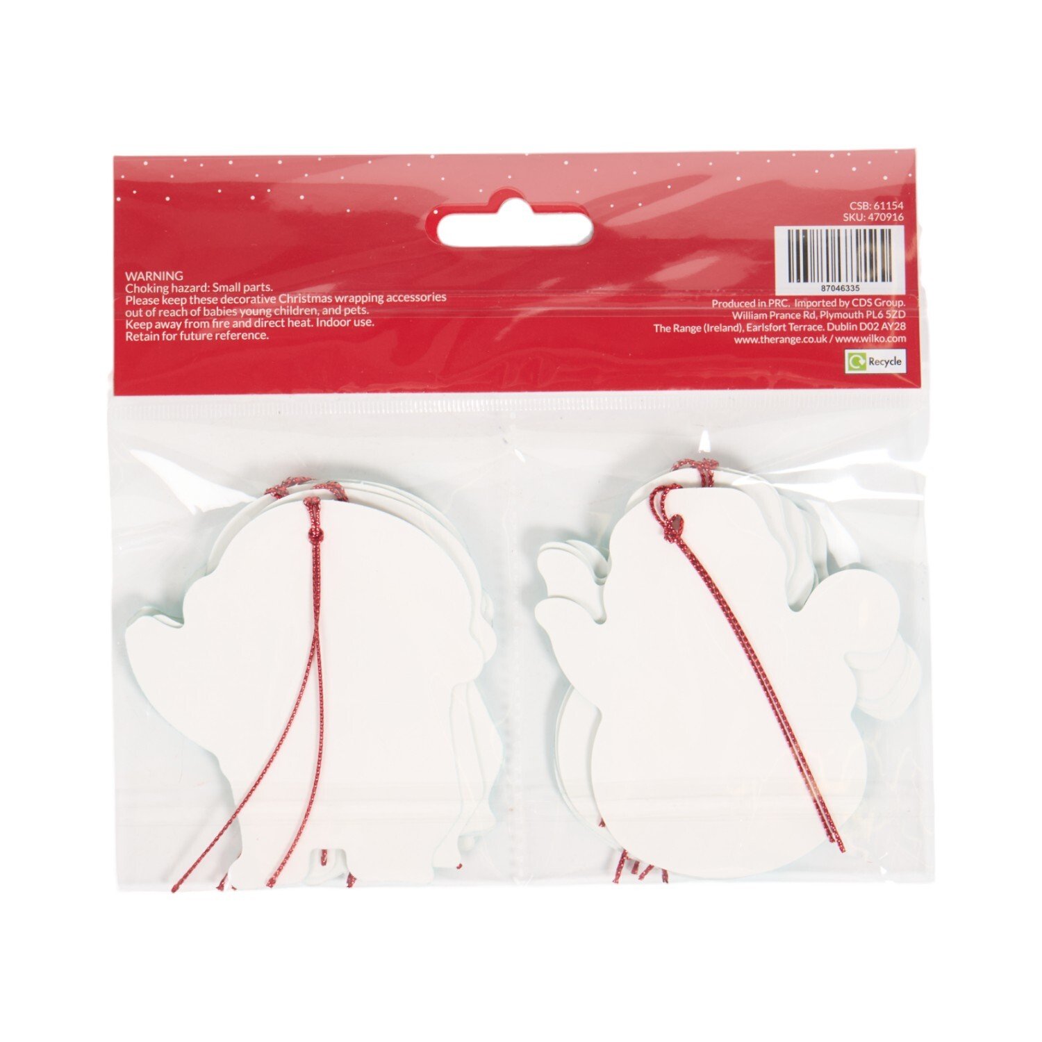 Pack of 12 Yeti and Snowman Gift Tags White Image 3