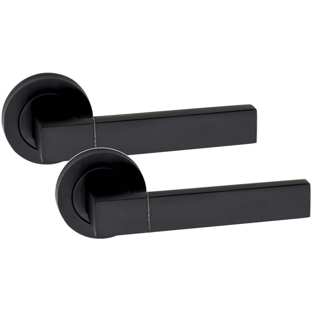 Golden Grace Capri Matt Black Mortise and Thumbturn Bathroom Door Handle 64mm Image 3