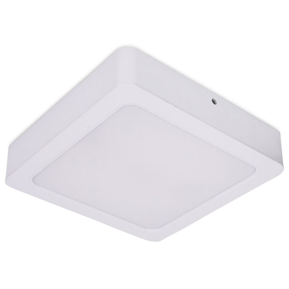ValueLights Lacey White Square 24W LED Flush Ceiling Light Image 1