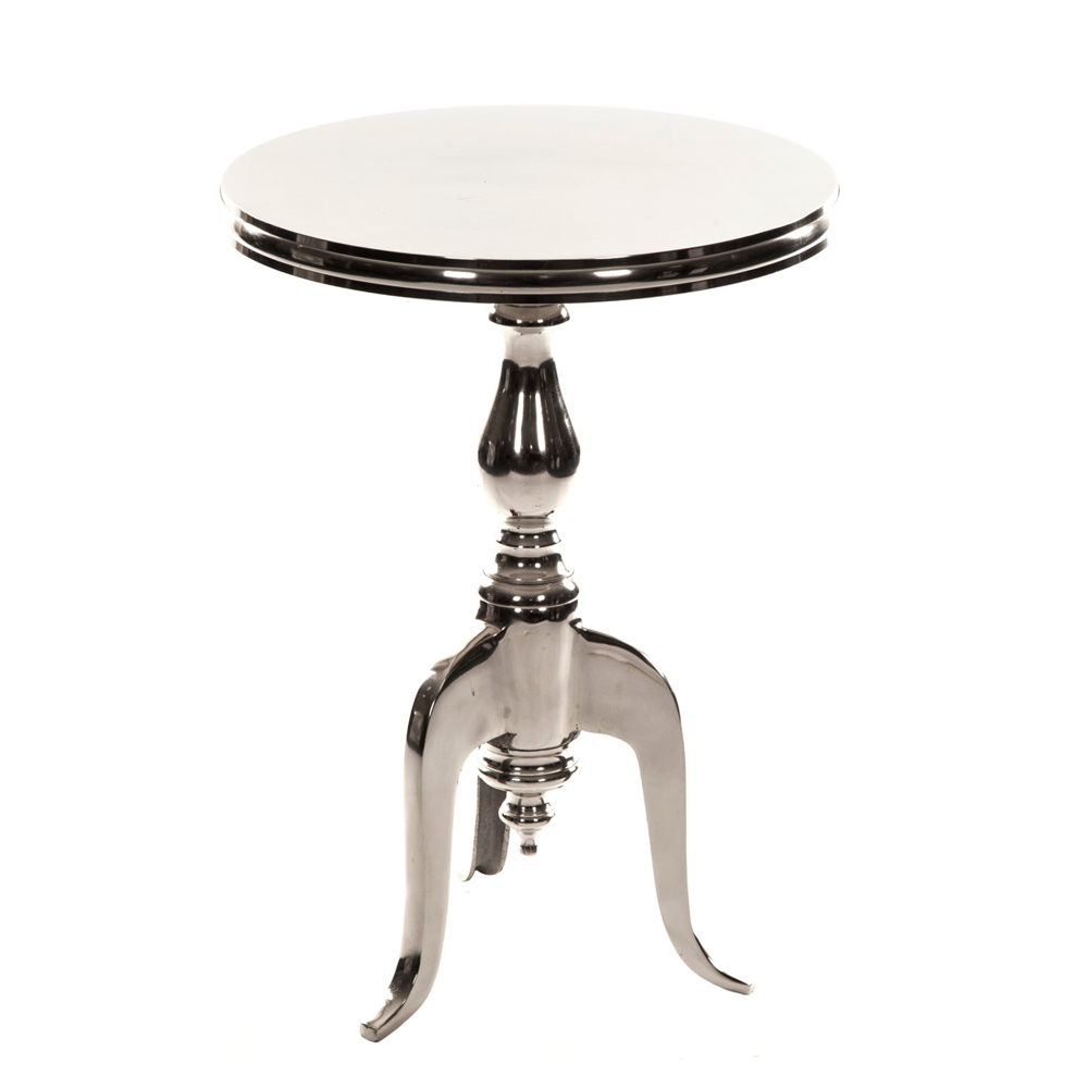 Silver Large Aluminium Side Table Image 2