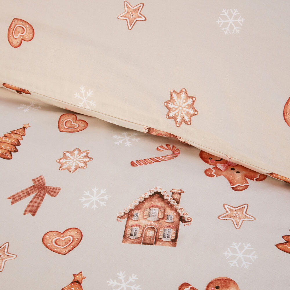 Gingerbread Cookies Duvet Set  - Natural / King Image 5