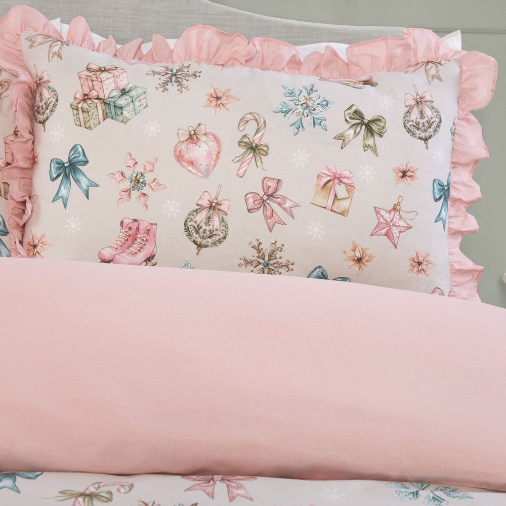 Christmas Vintage Duvet Set - Pink / King Image 3