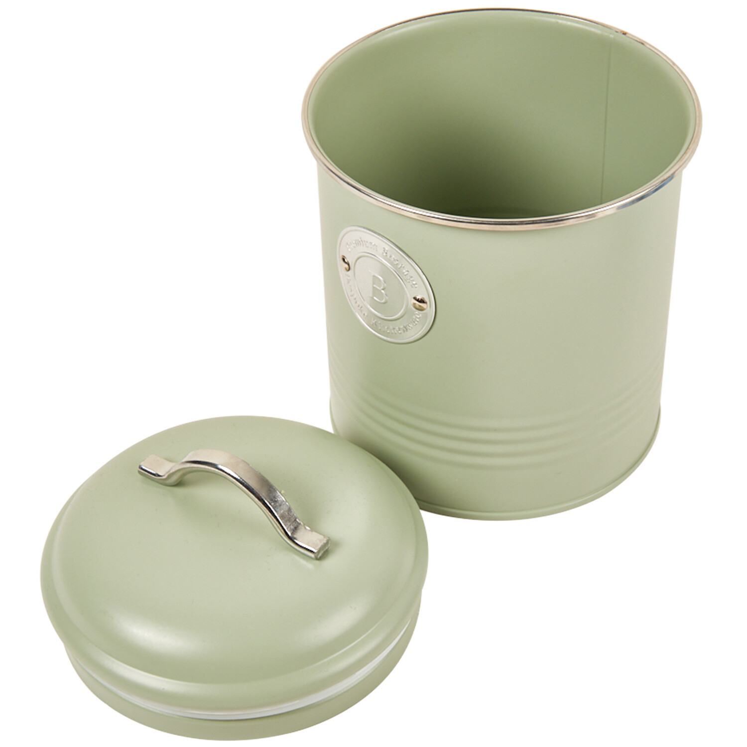 Ribbed Biscuit Canister - Sage Image 3