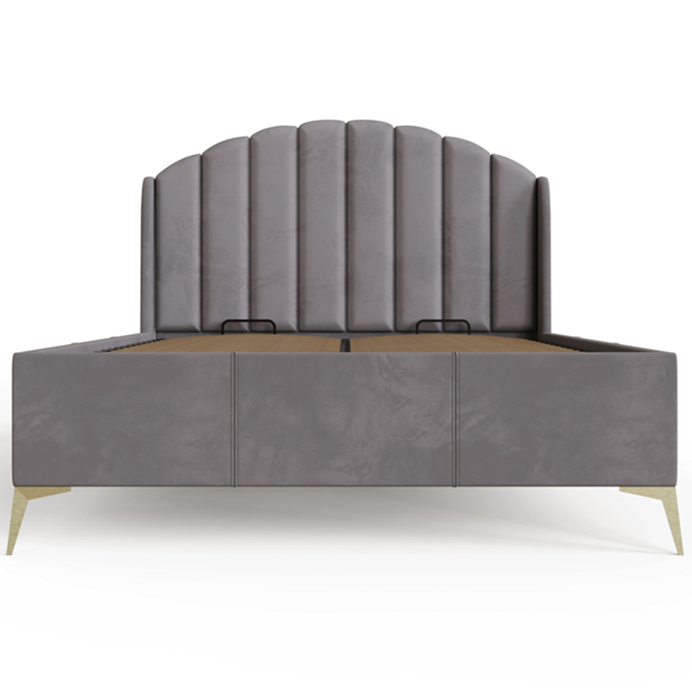 GFW Pettine End Lift Double Grey Ottoman Bed Image 8