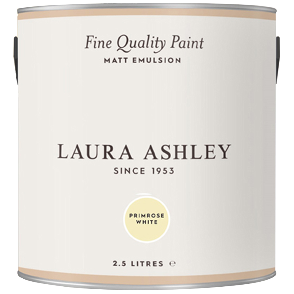 Laura Ashley Primrose White Matt Emulsion Paint 2.5L Image 2