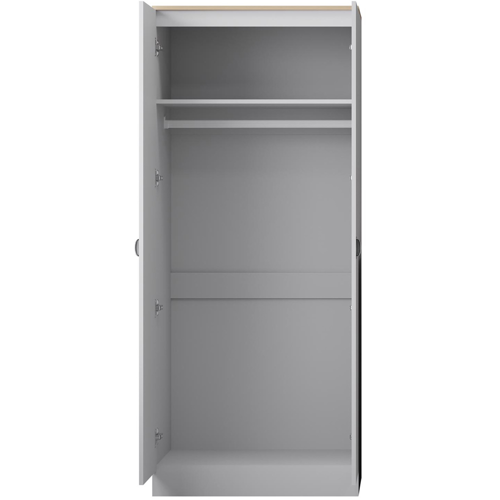 FWStyle Esher 2 Door White Oak Wardrobe Image 3