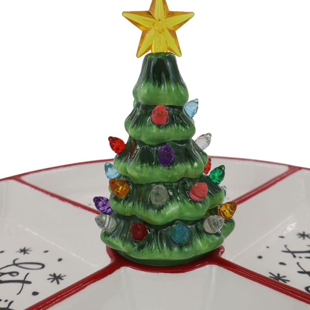 Grazing Dish with LED Tree - White and Red Image 5